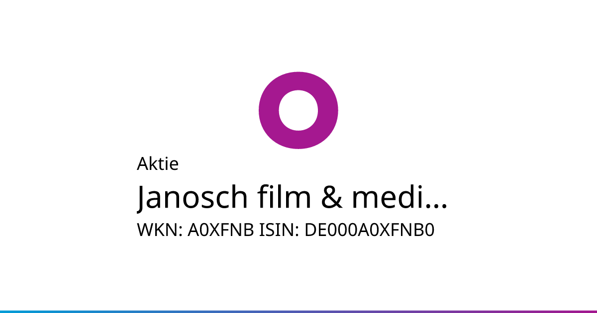 Janosch film & medien AG  START-UP-INITATIVE - Janosch film & medien AG