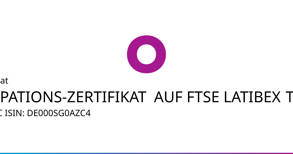 SG0AZC DE000SG0AZC4 Aktueller Kurs Index Zertifikat auf FTSE LATIBEX TOP INDEX EUR onvista