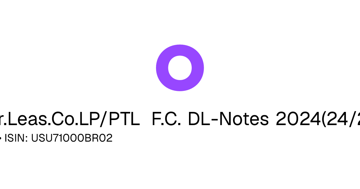 Ptl Notes Penske Tr.Leas.Co.LP/PTL F.C. DL-Notes 2024(24/29) Reg.S Chart inkl ...